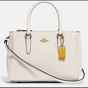Coach surrey carryall white crossbody purse